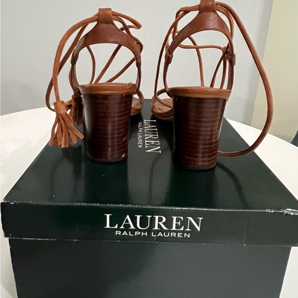 Lauren Ralph Lauren Women's Brown Strappy Sandals - Picture 6 of 7